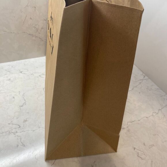 Coach Brown Shopping Gift Bag with Handle Kraft Paper Reusable H 12"xW 16"xD 6" - Picture 7 of 12